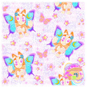 Orange Fairy Dog Seamless