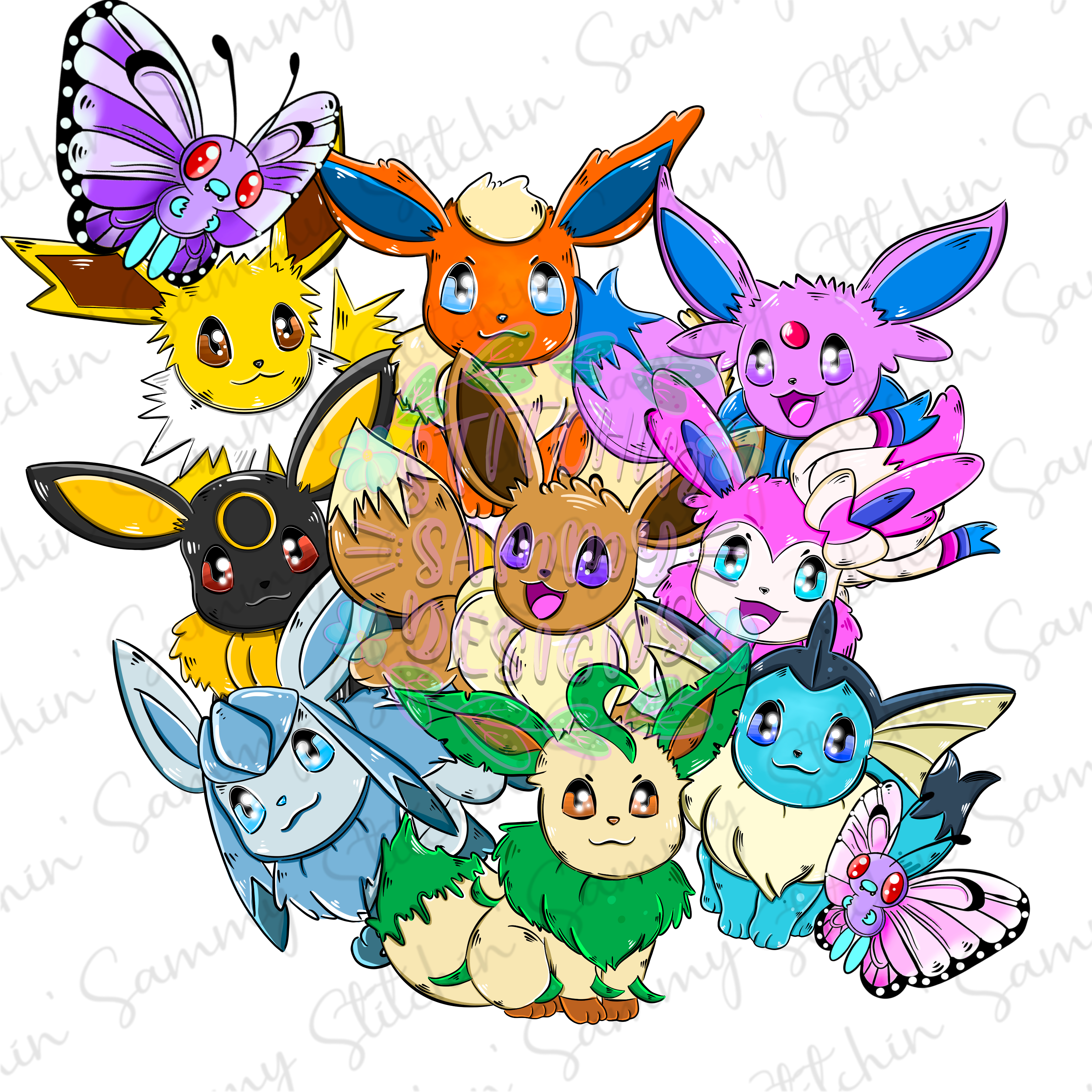 Eevee Pocket Monster Sublimation