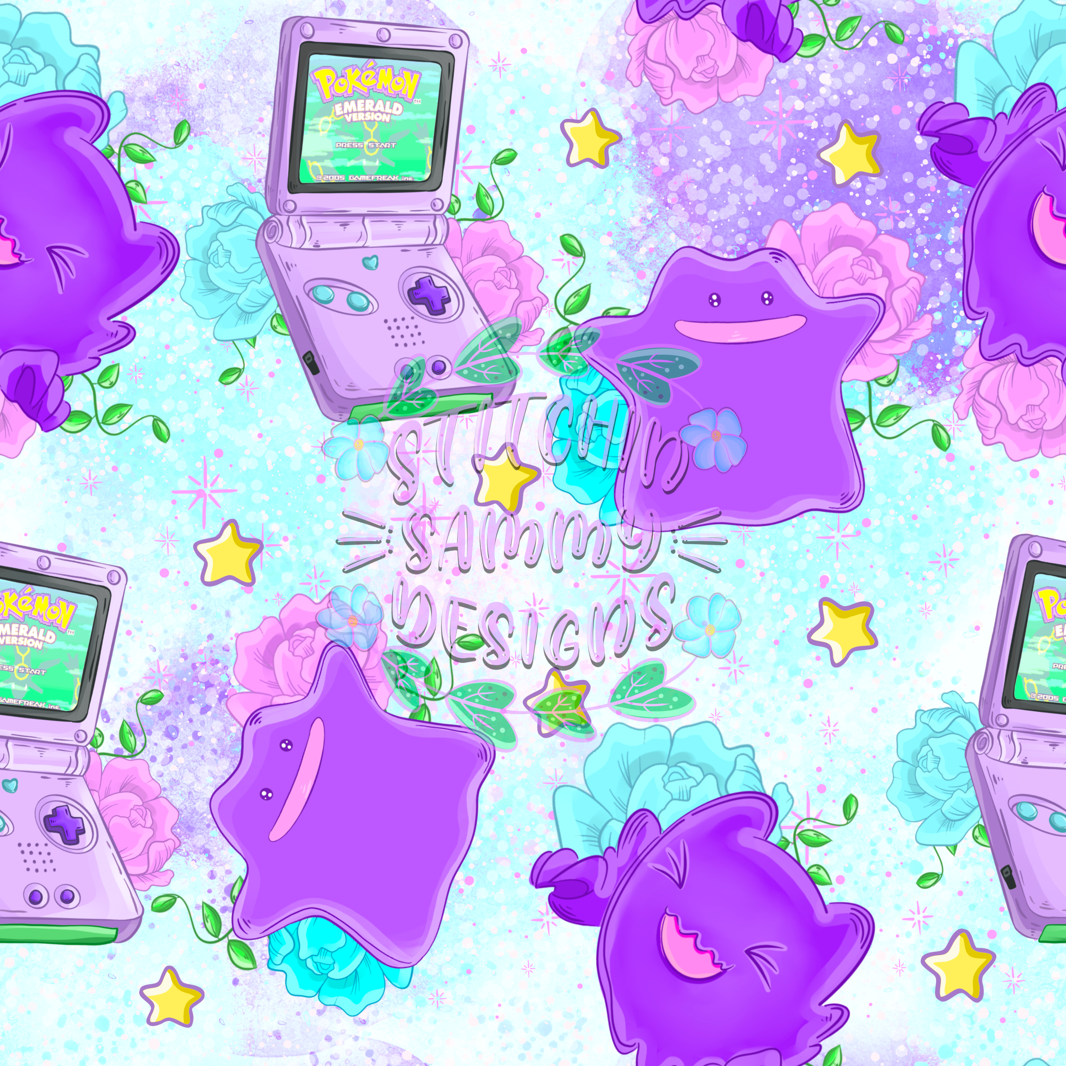 Purple Game Pocket Monsters