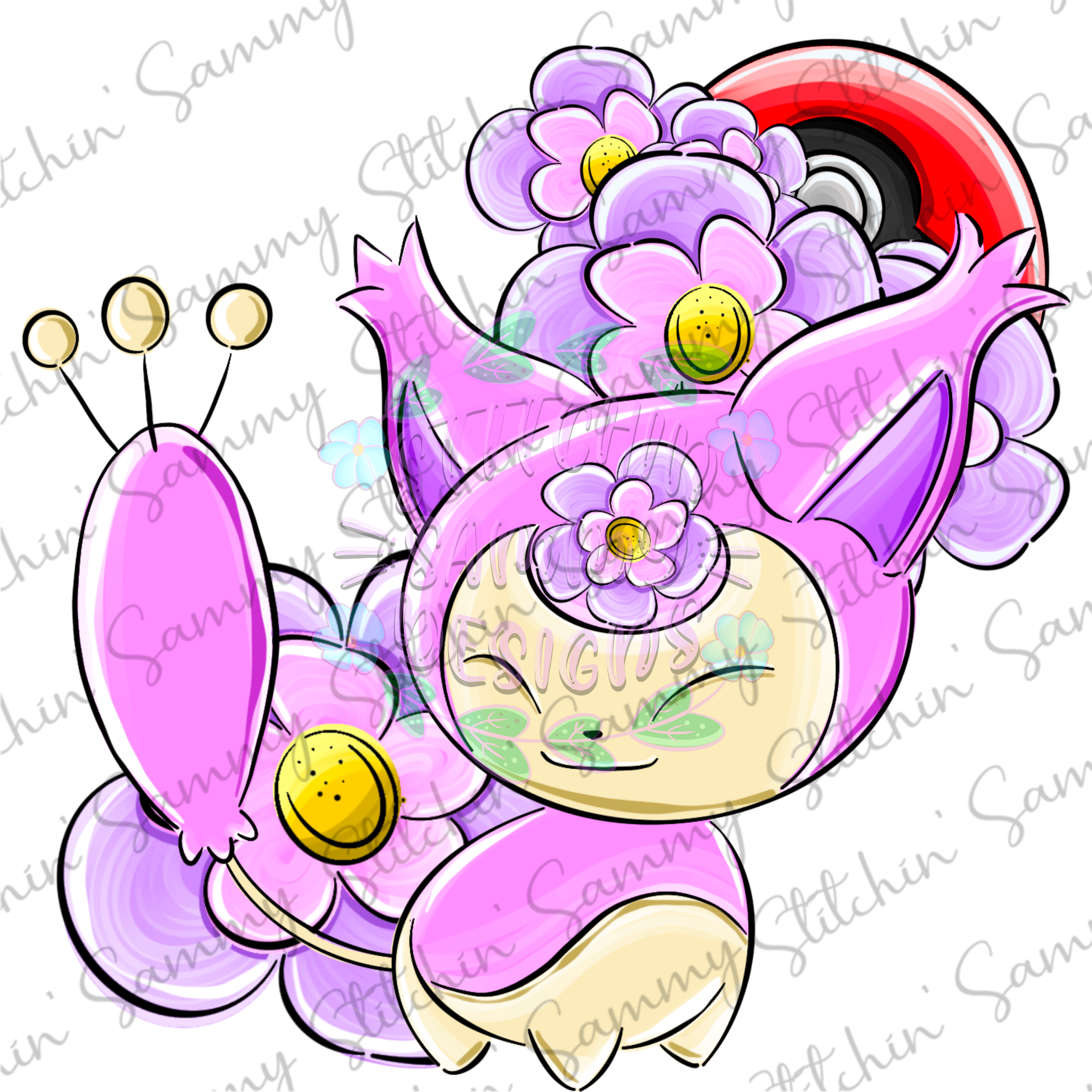 LIMITED Floral Pocket Monster Sublimation