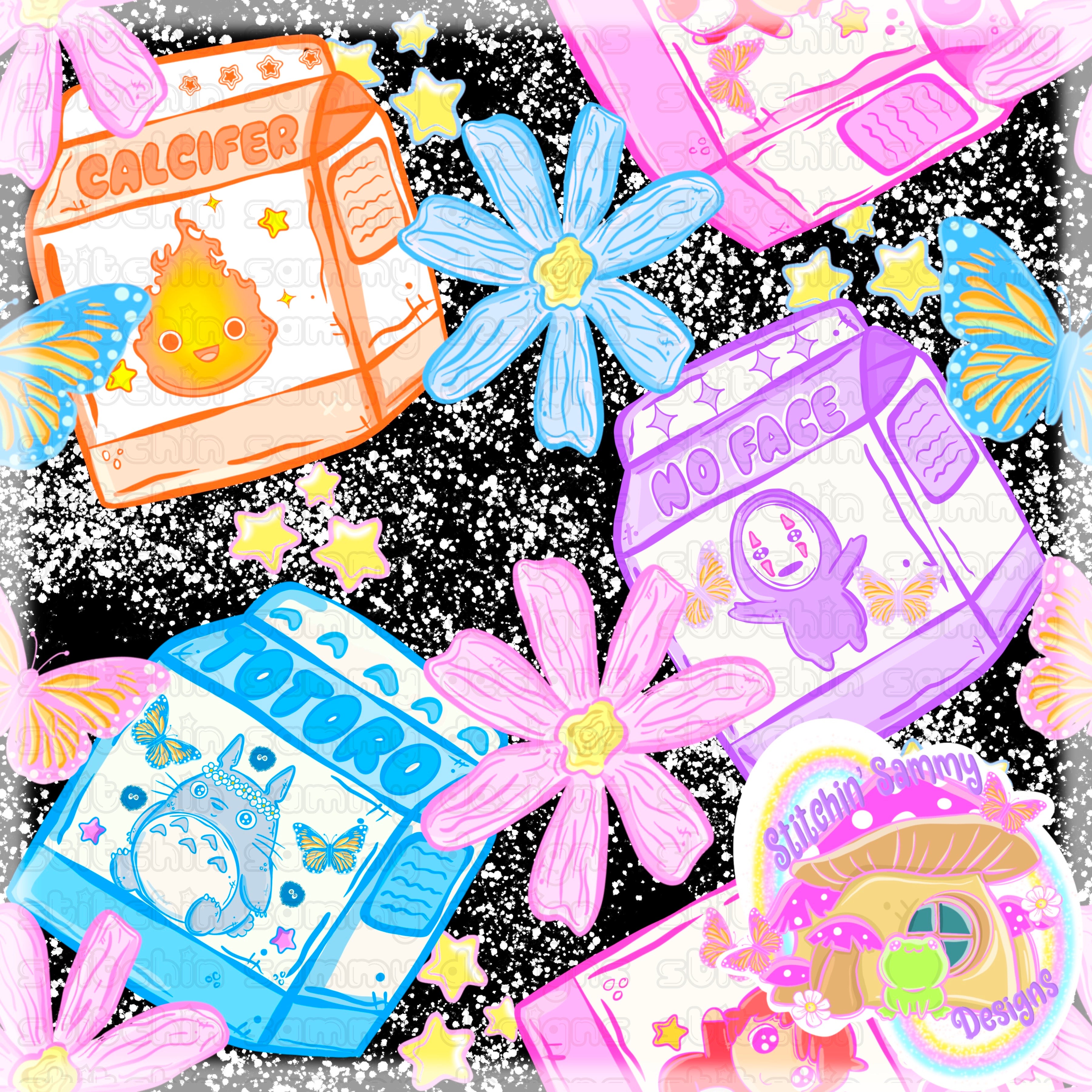 Ghibli Milk Carton Mashup