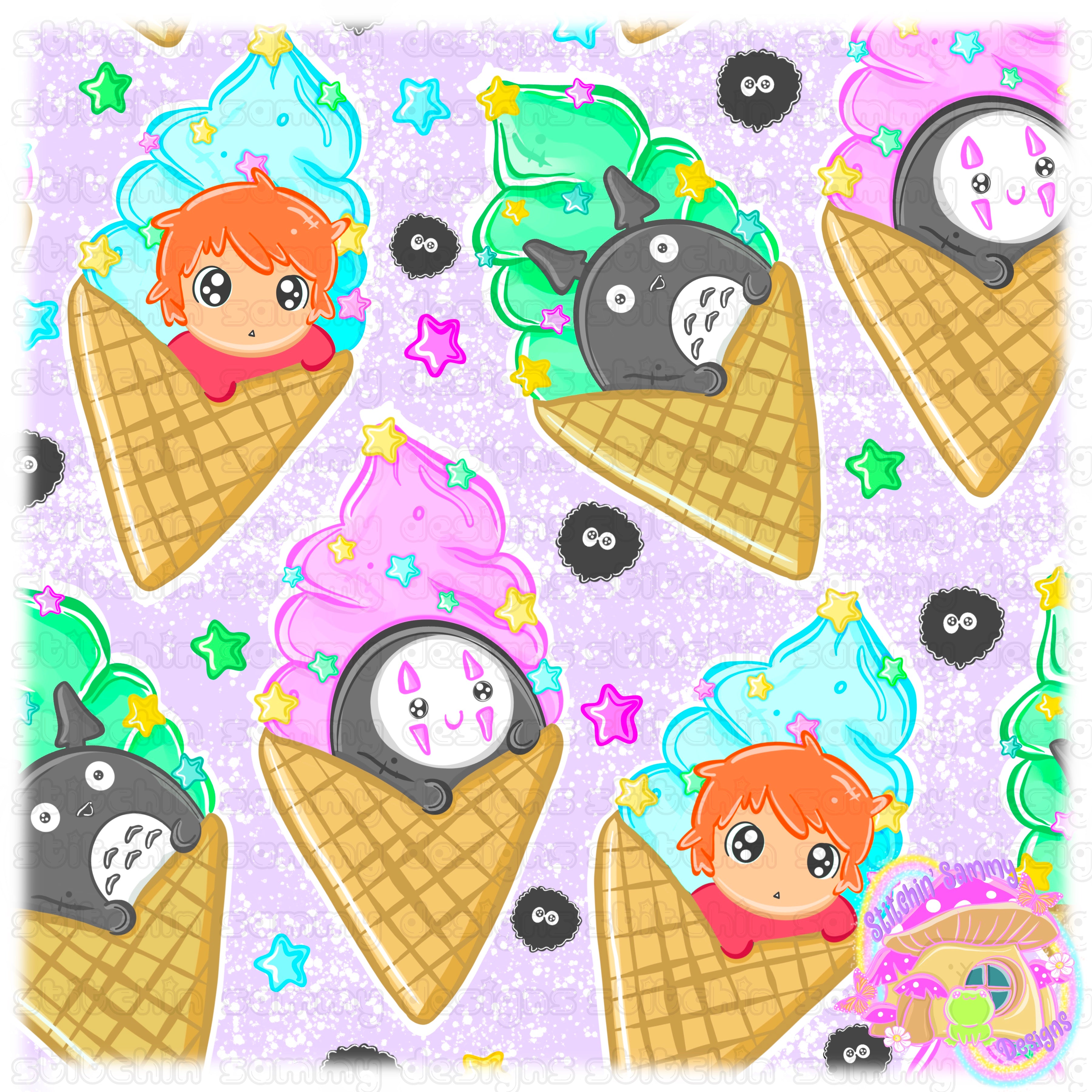 Anime Ice Cream Seamless