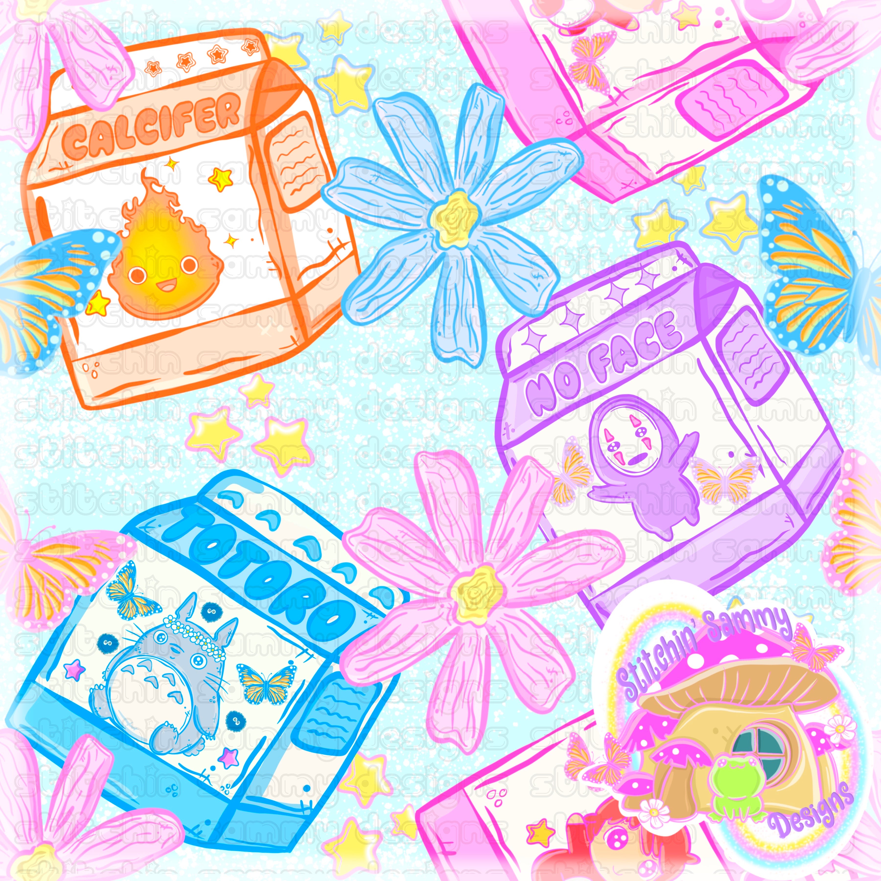 Ghibli Milk Carton Mashup