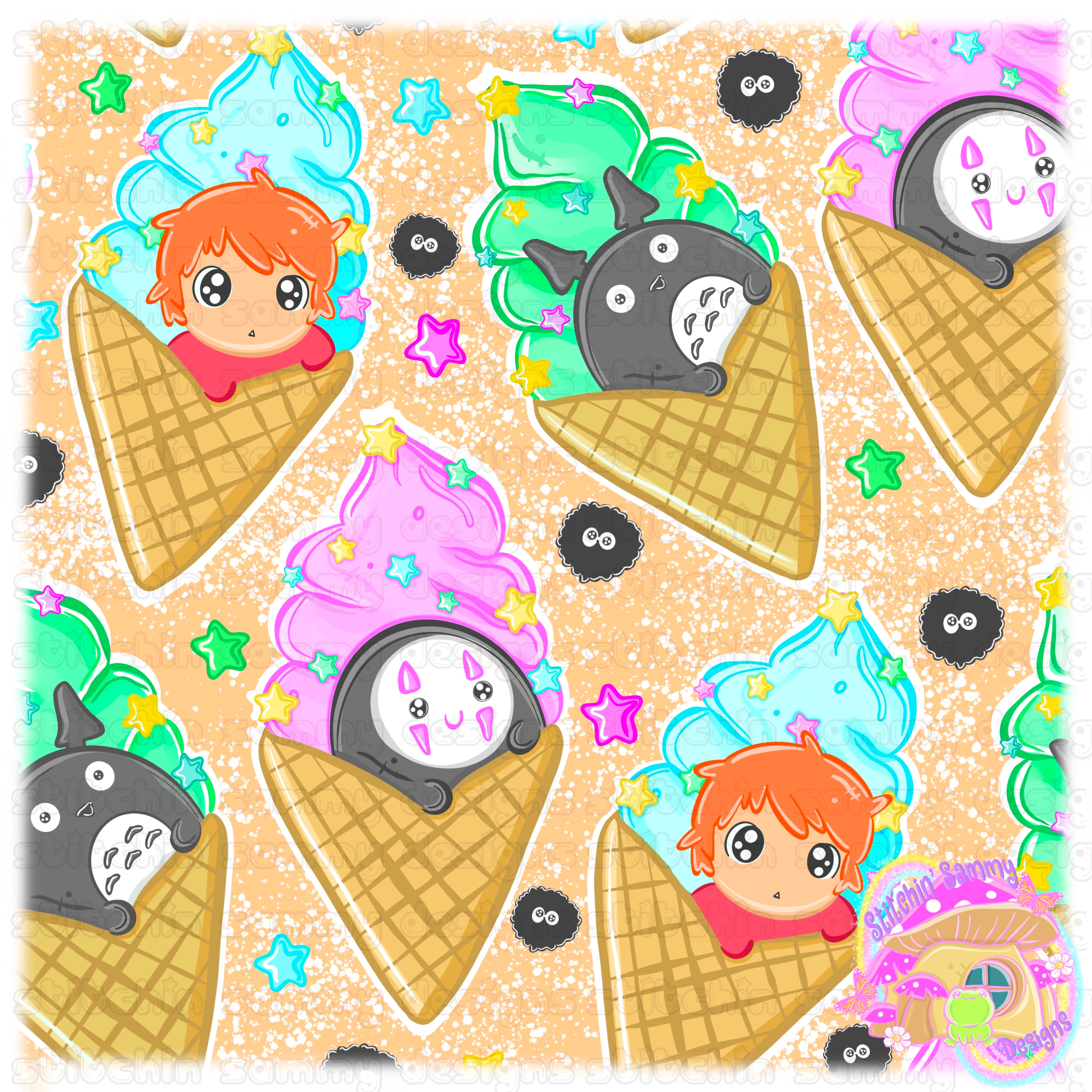 Anime Ice Cream Seamless