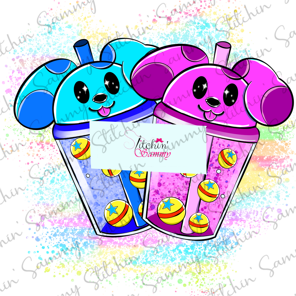 LIMITED Blue Dog Clues Friends Boba Sublimation