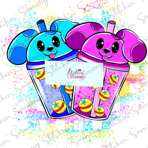 LIMITED Blue Dog Clues Friends Boba Sublimation