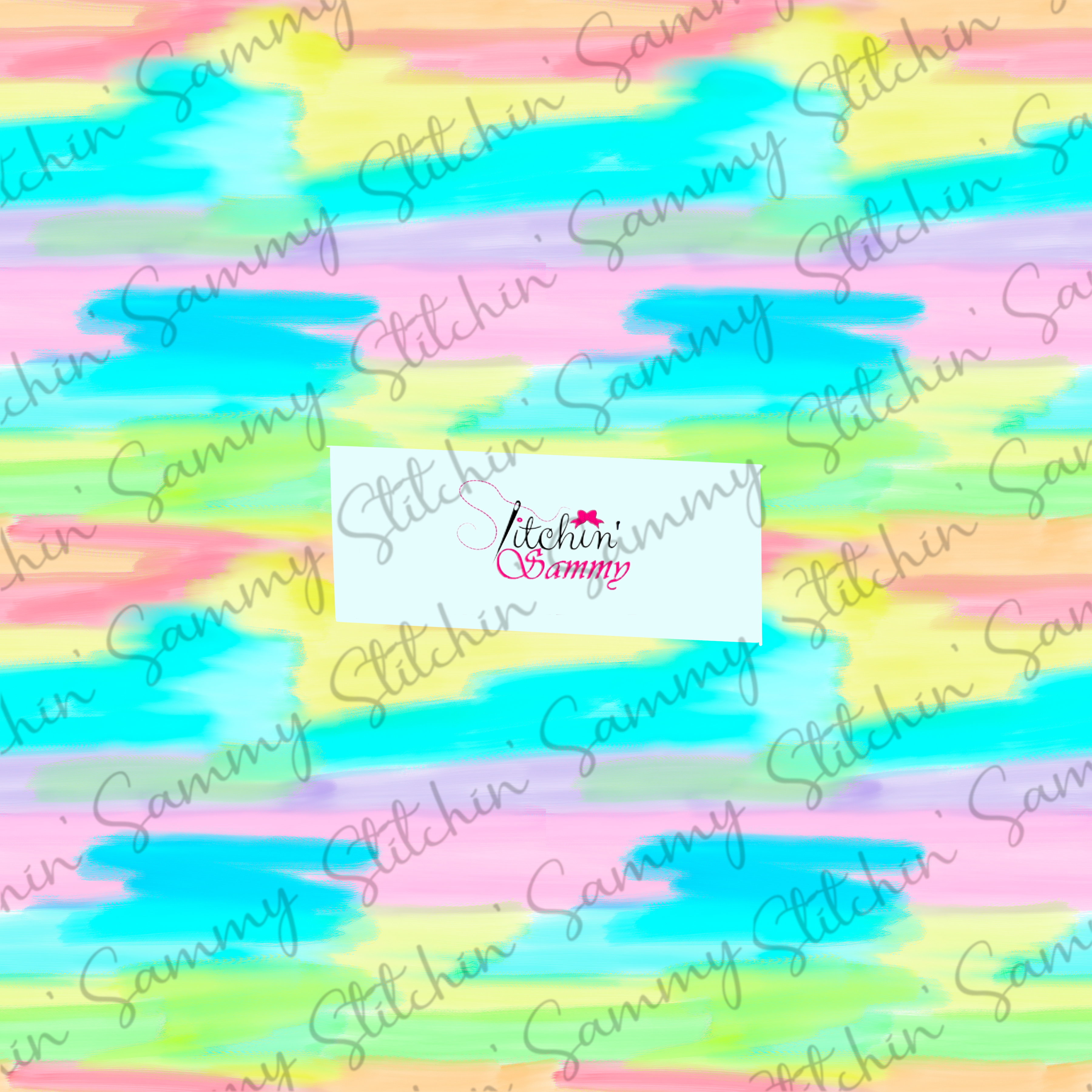 Coordinate Brush Stroke Rainbow Seamless