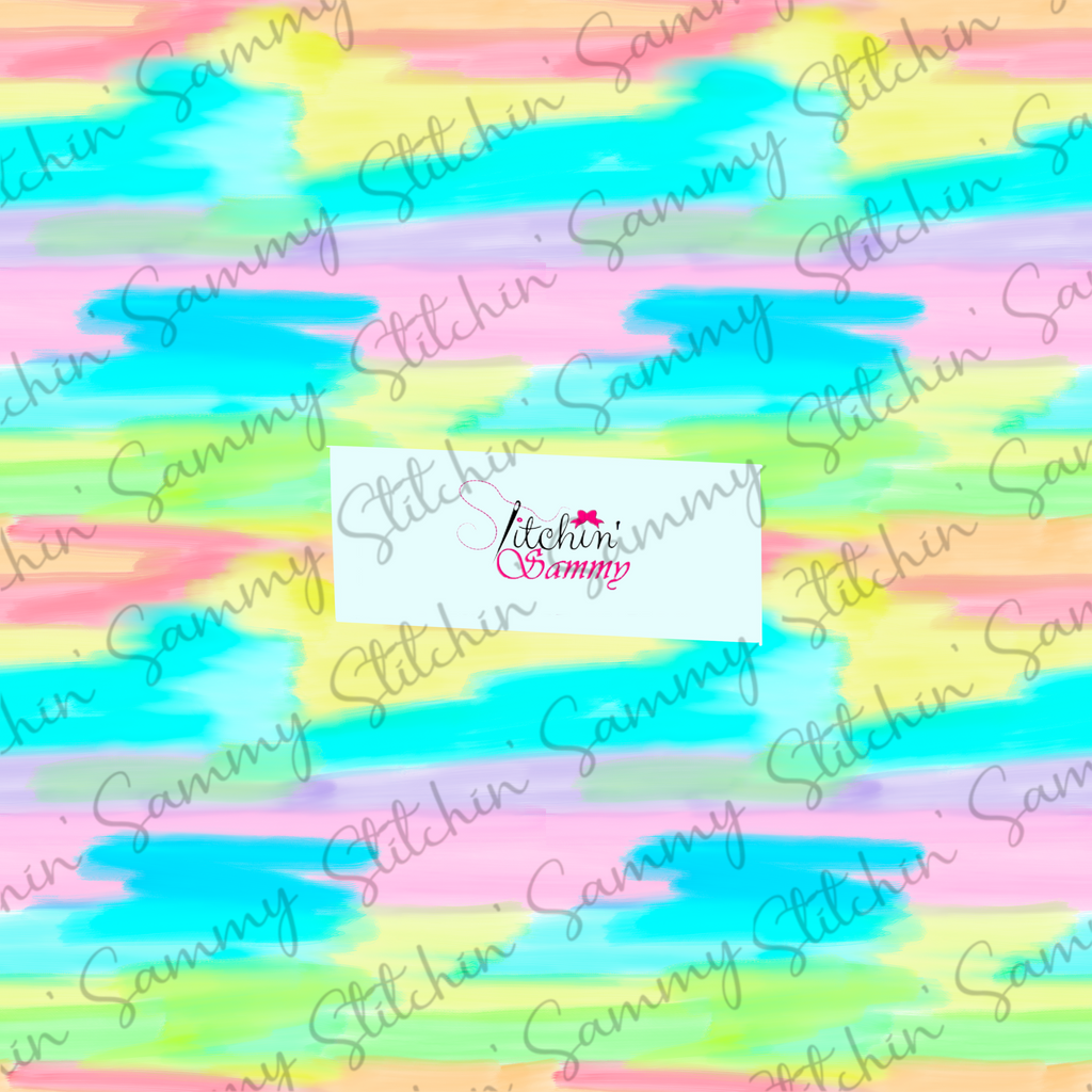 Coordinate Brush Stroke Rainbow Seamless