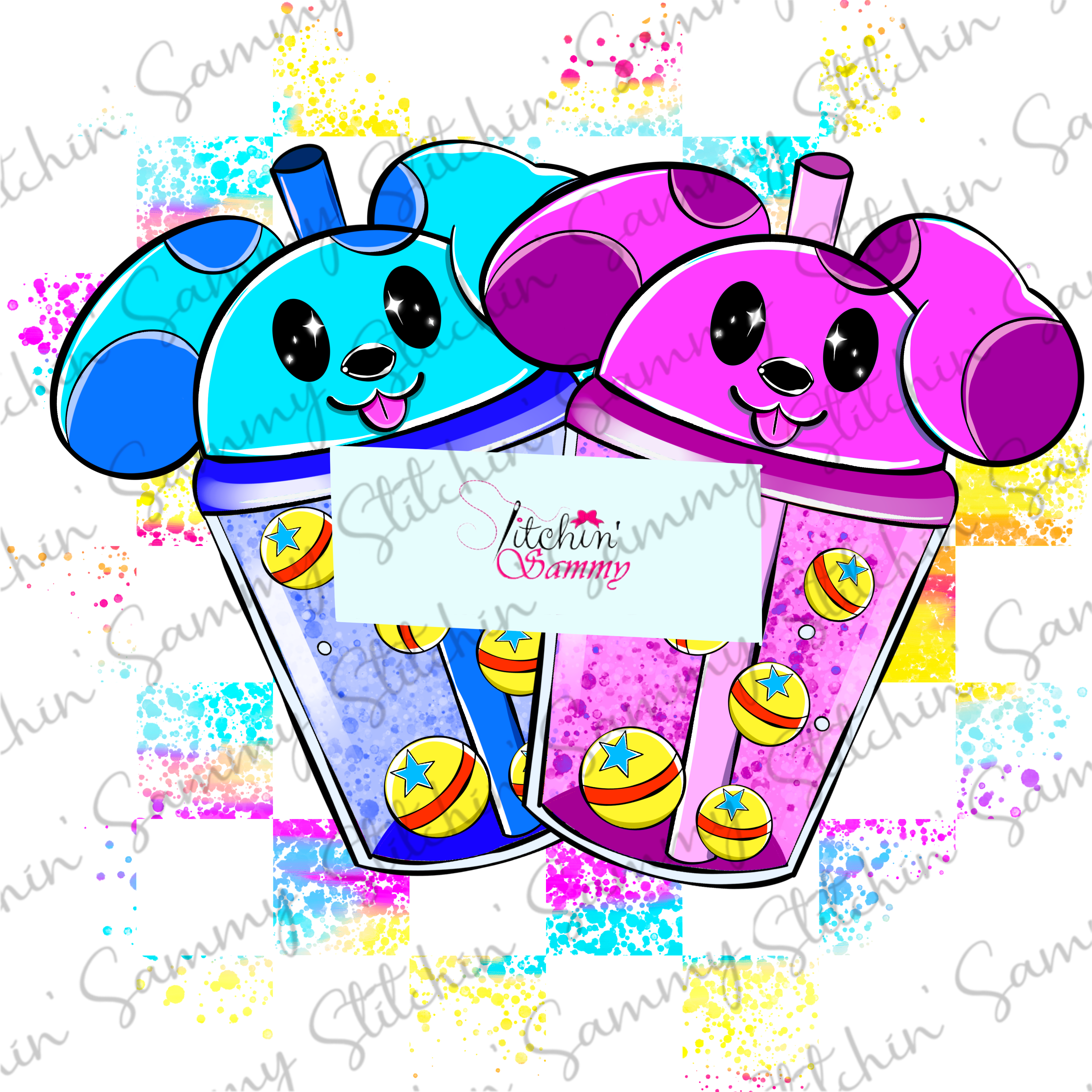 LIMITED Blue Dog Clues Friends Boba Sublimation