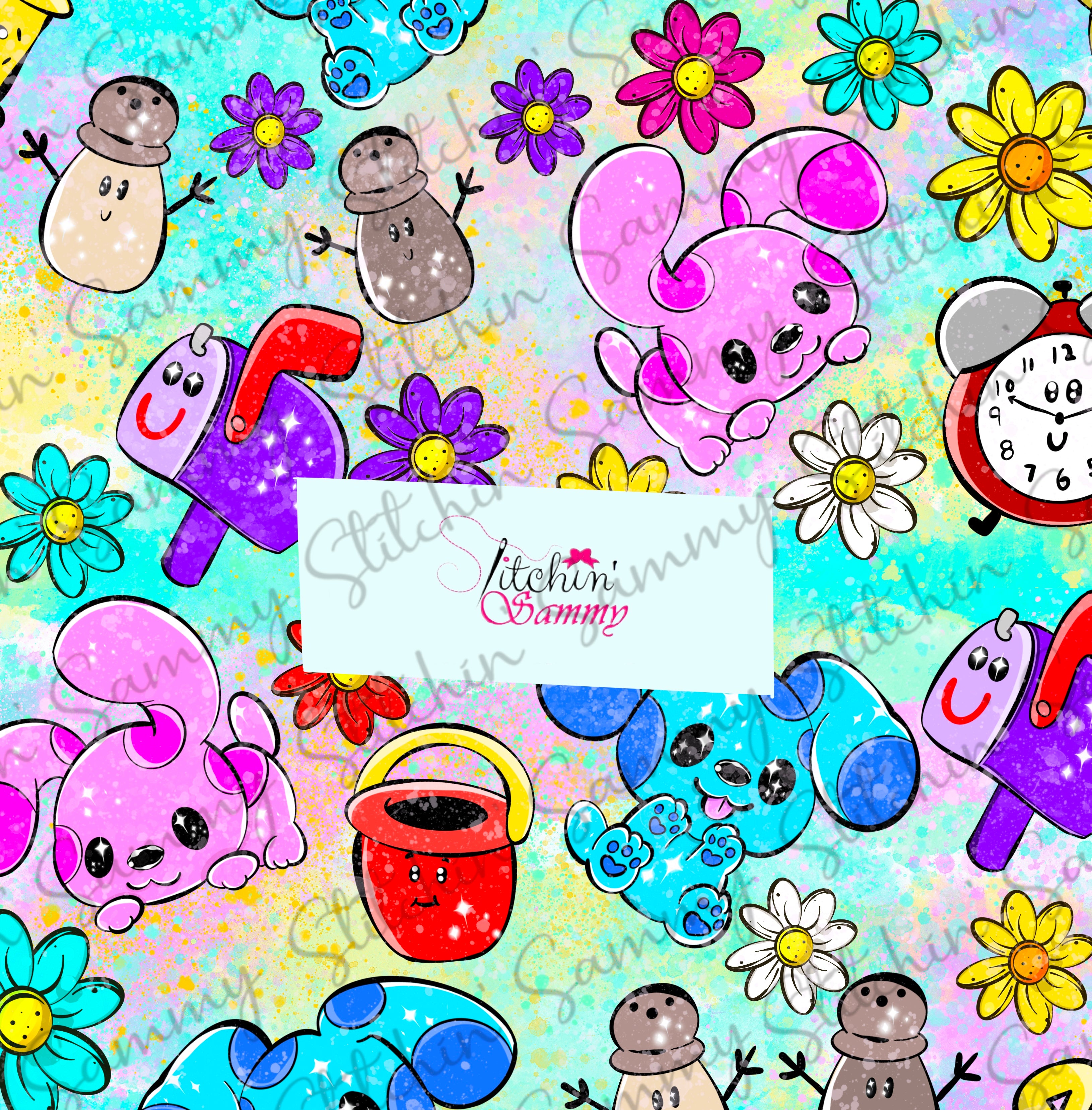 LIMITED Blue Dog Friends Seamless