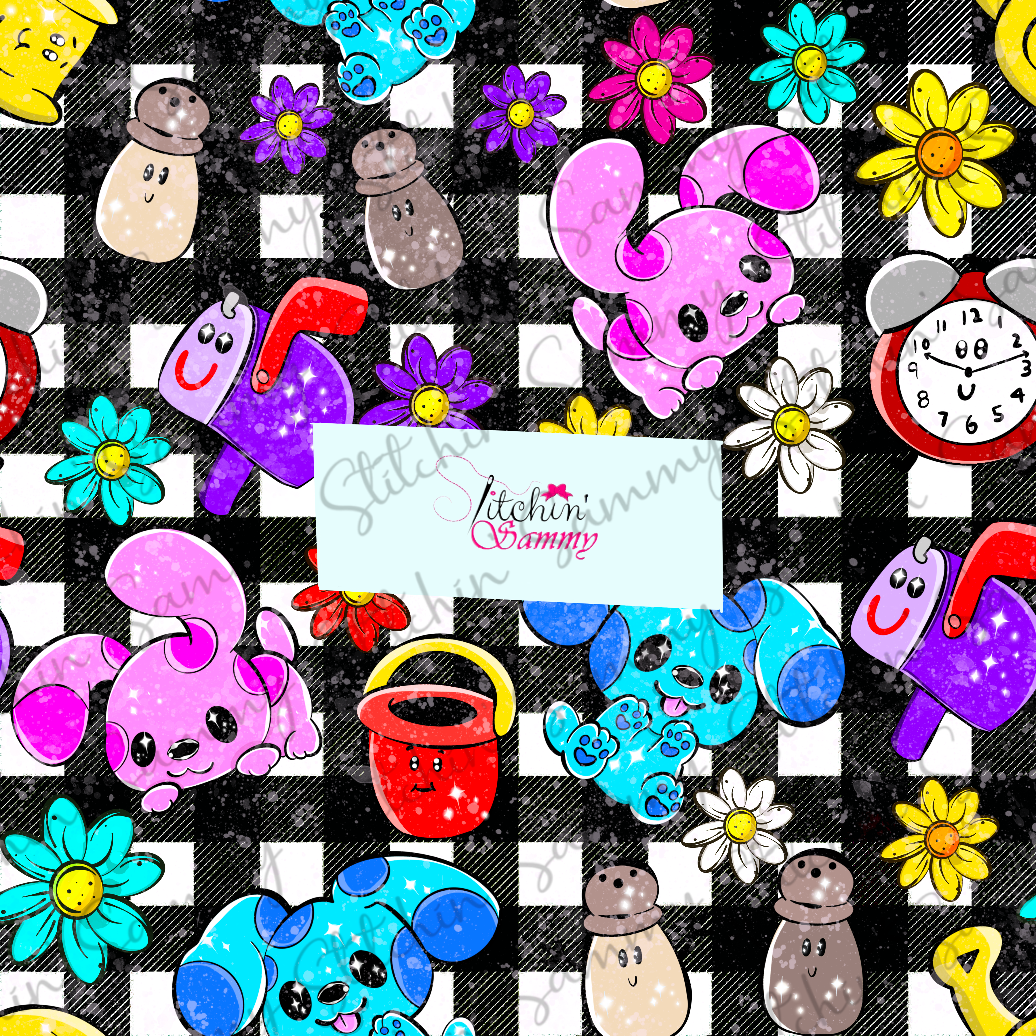 LIMITED Blue Dog Friends Seamless