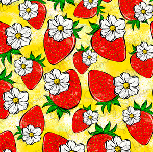 Floral Strawberry Seamless