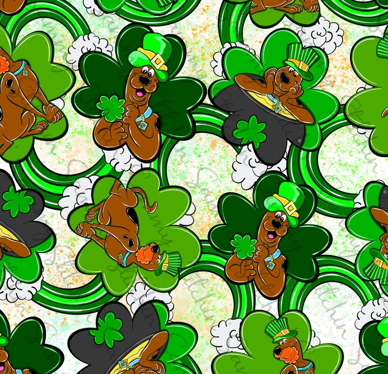 Brown Dog Saint Patrick’s Seamless